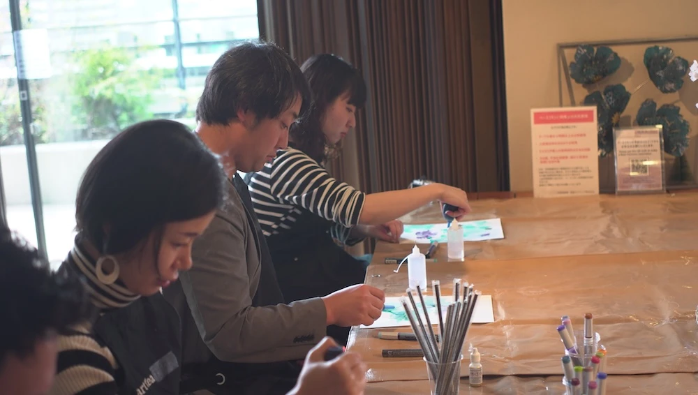 アート制作の様子