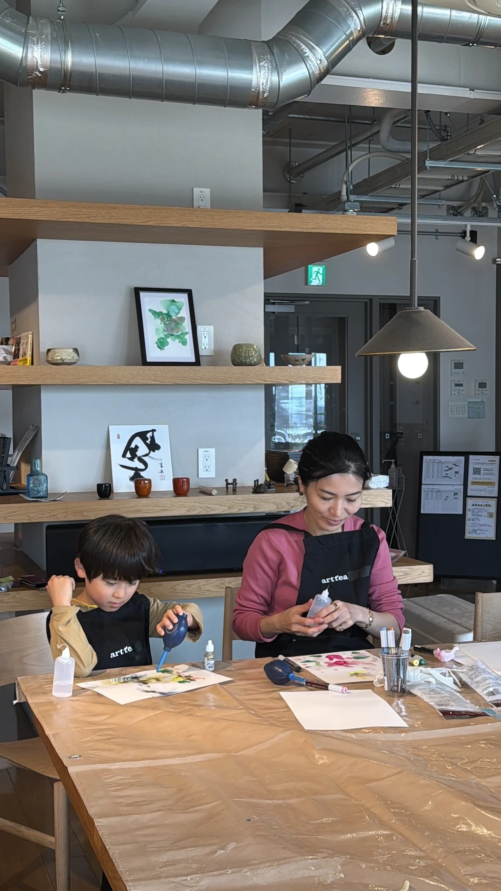 親子でインクアート制作