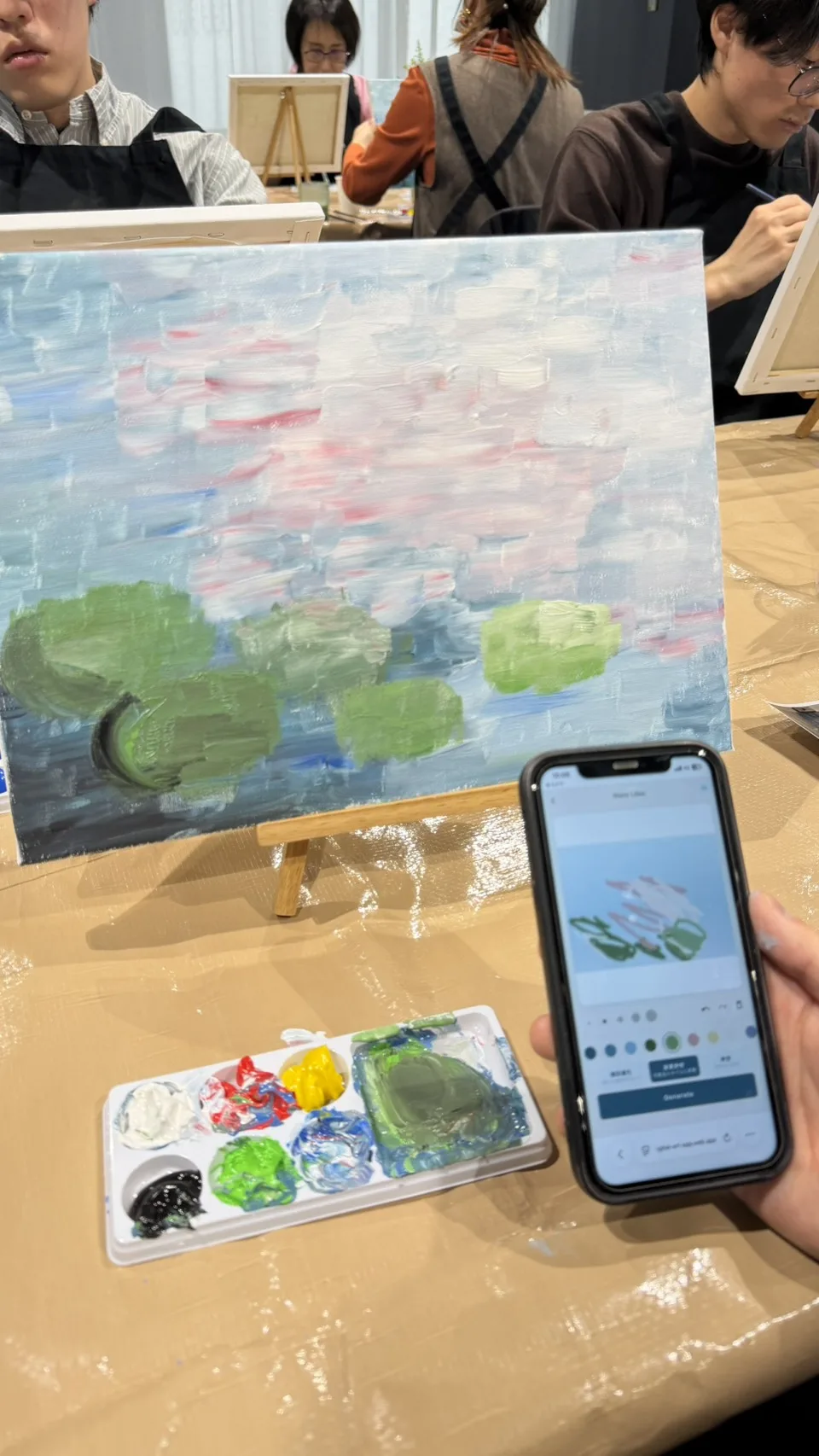 アプリにラフな構図を書き起こす
