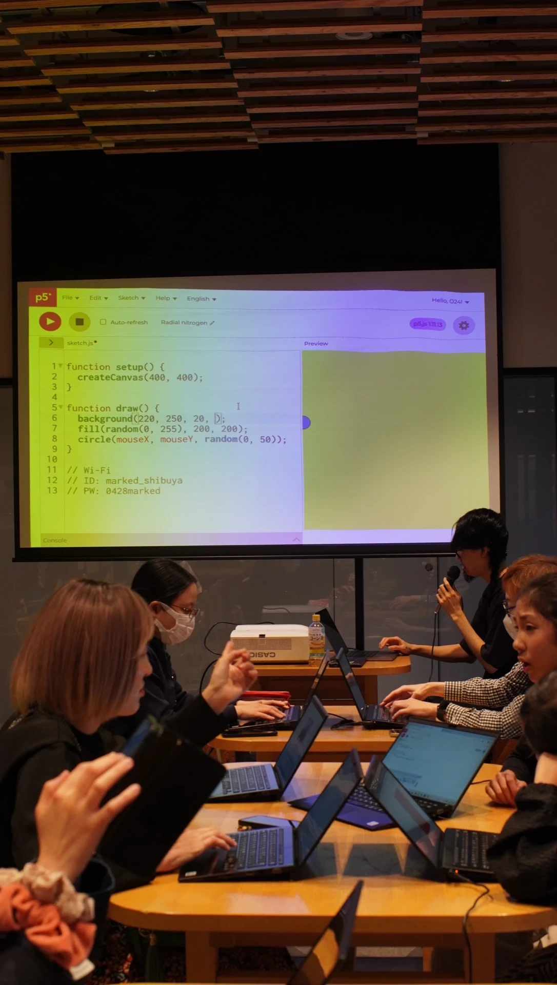 circleに色をつける方法を解説するスライド